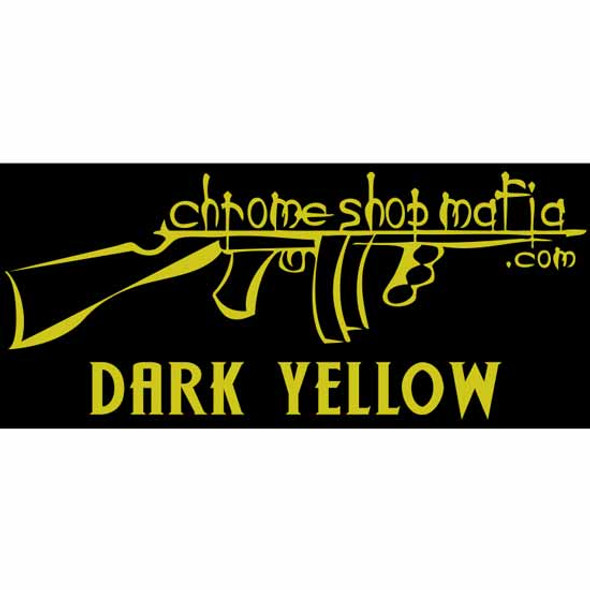 Chrome Shop Mafia 10-Inch Tommy Gun Decal - Dark Yellow