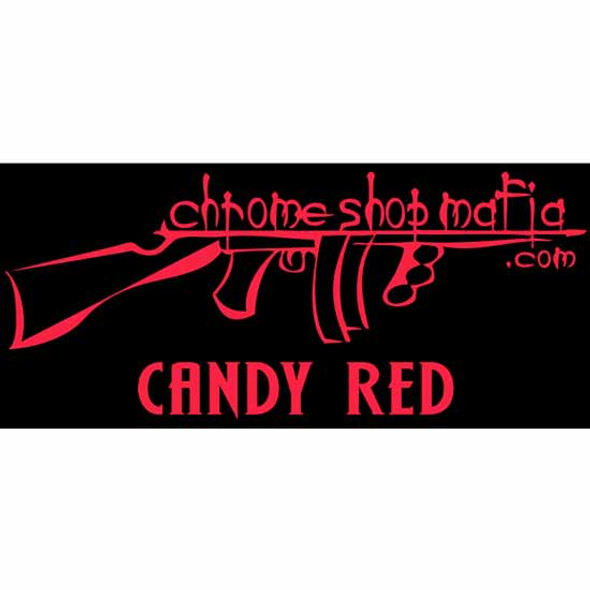 Chrome Shop Mafia 24-Inch Tommy Gun Decal - Candy Red