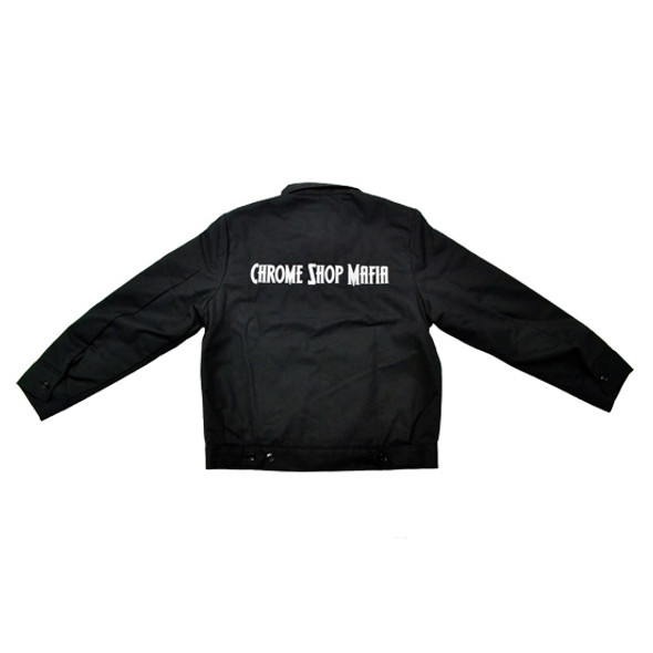 Chrome Shop Mafia Black Embroidered Work Jacket - 3XL