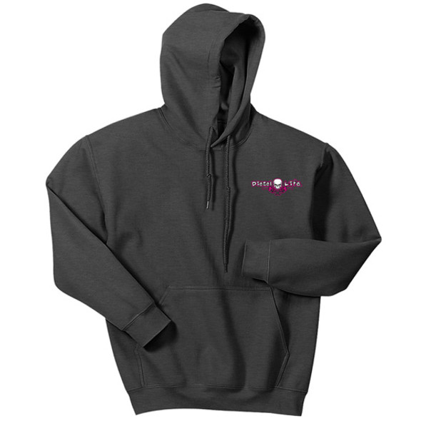 Diesel Life Pink Turbo Got Boost Logo Charcoal Hoodie - Large Diesel Life Pink Turbo Got Boost Logo Charcoal Hoodie - Large
