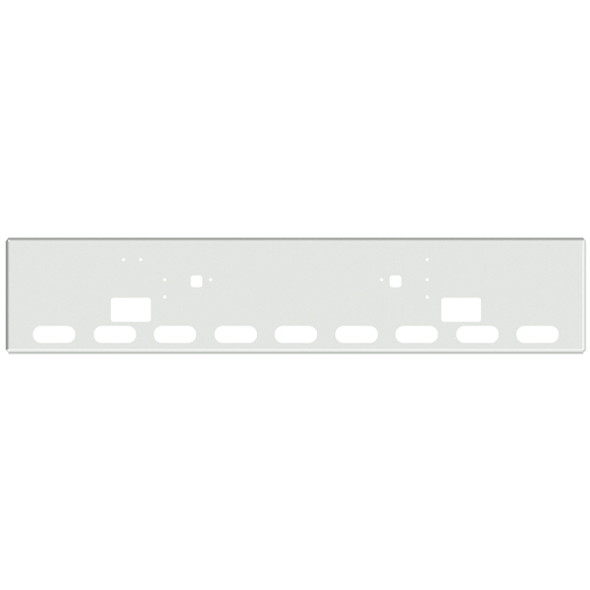 20 Inch Chrome Bumper W/ Tow, Fog & 9 Oval Light Holes