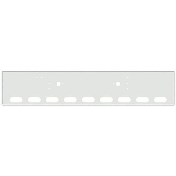 20 Inch Chrome Boxed End Bumper W/ Tow & 9 Oval Holes