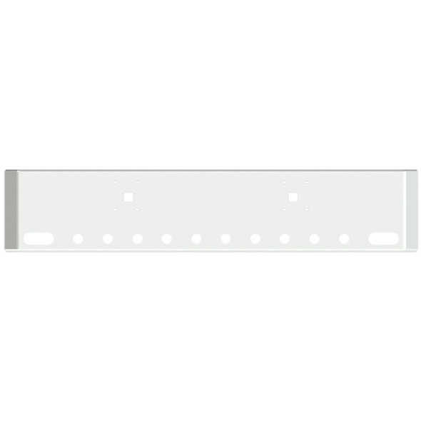 22-Inch American Road Runner Mitered Corner Bumper For International 9900I,  9900IX, With 2 Tow Holes, 2 Oval Light Holes & 10 Round 2” Light Holes