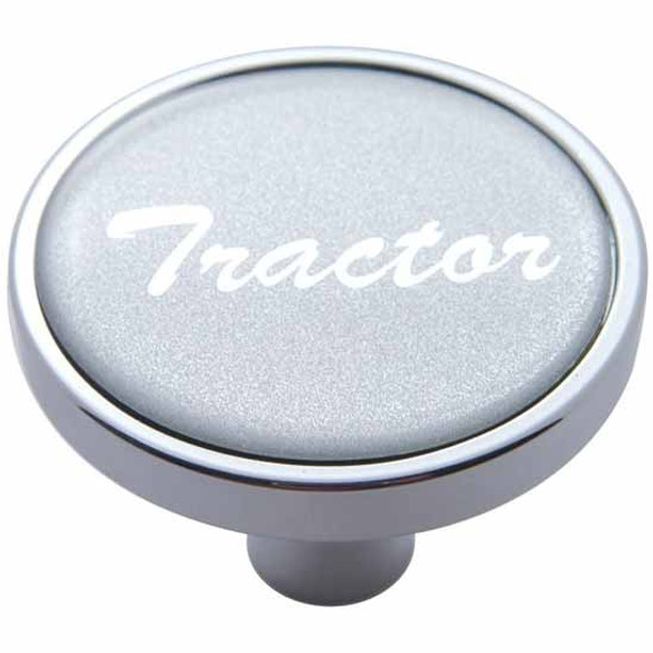 Chrome Tractor Short Air Valve Knob W/ Glossy Silver Sticker