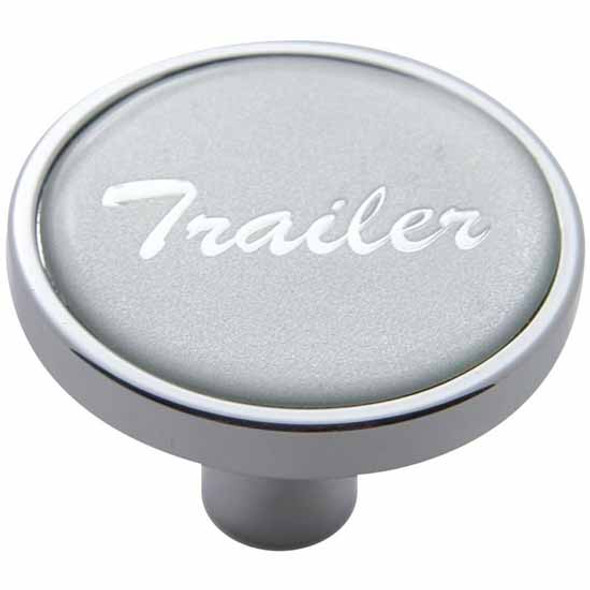 3/8 Inch Chrome Air Valve Knob Pin Style W/ Glossy Silver Trailer Sticker