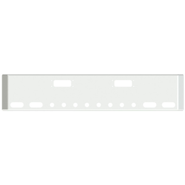 22-Inch Chrome American Road Runner Mitered Corner Bumper with Light and Tow Cutouts – Fits Peterbilt 352 & 359