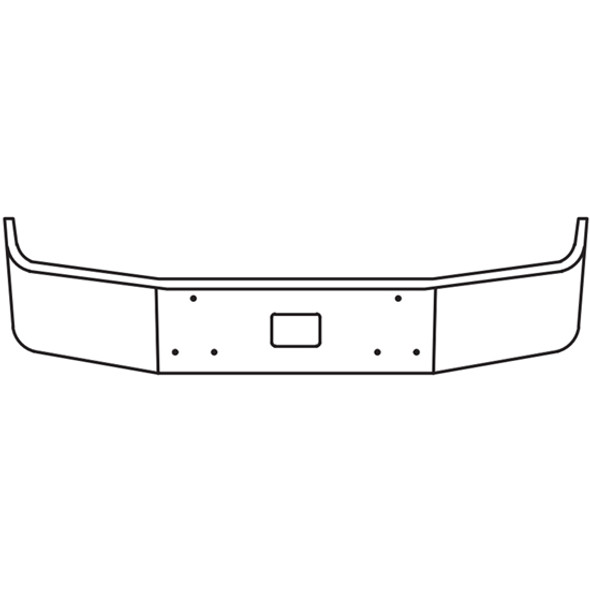 Peterbilt 377 SBA 1997-2000 18 Inch Chrome Bumper W/ Tow Holes By Valley Chrome Peterbilt 377 SBA 1997-2000 18 Inch Chrome Bumper W/ Tow Holes By Valley Chrome