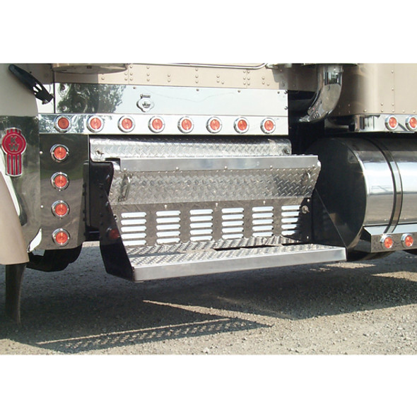 45-Inch Louvered Battery Box Cover Trim for Kenworth