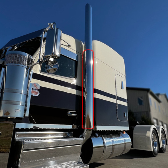 8 Inch Blank Stainless Steel Exhaust Shield For Peterbilt 589