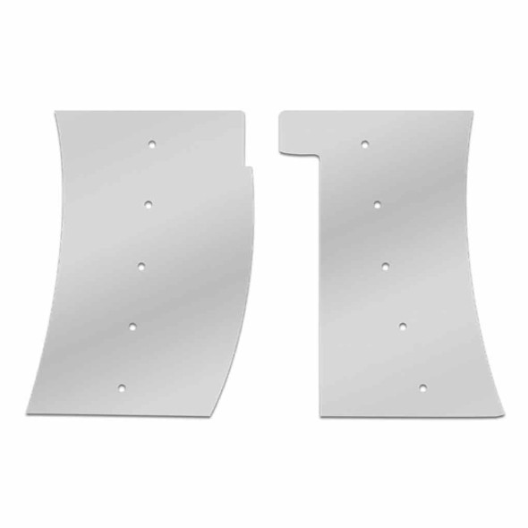 Stainless Steel Deluxe Cowl Panels W/ 10 Round 3/4 Inch Light Holes For Peterbilt 389