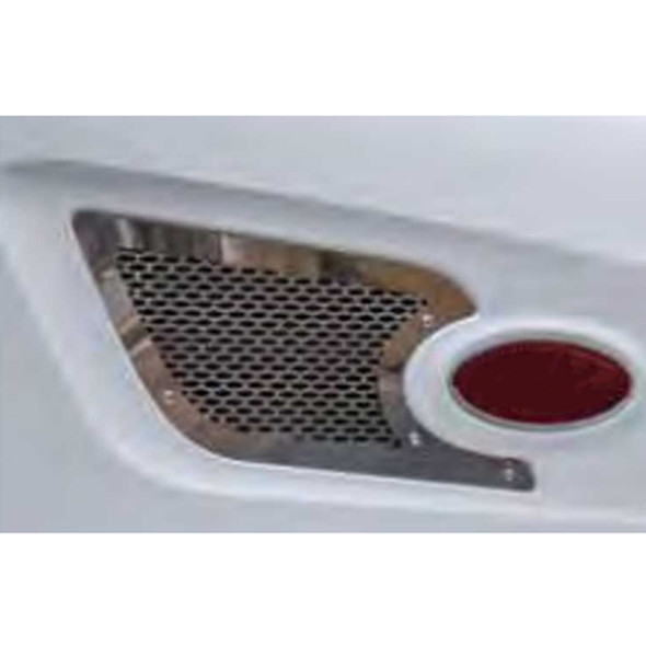 Peterbilt 567 Stainless Steel Punched Air Intake Screens W/ Horizontal Oval Holes