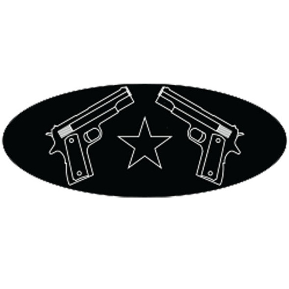 Peterbilt 8 Inch Dual Gun Shifter Floor Cover Emblem