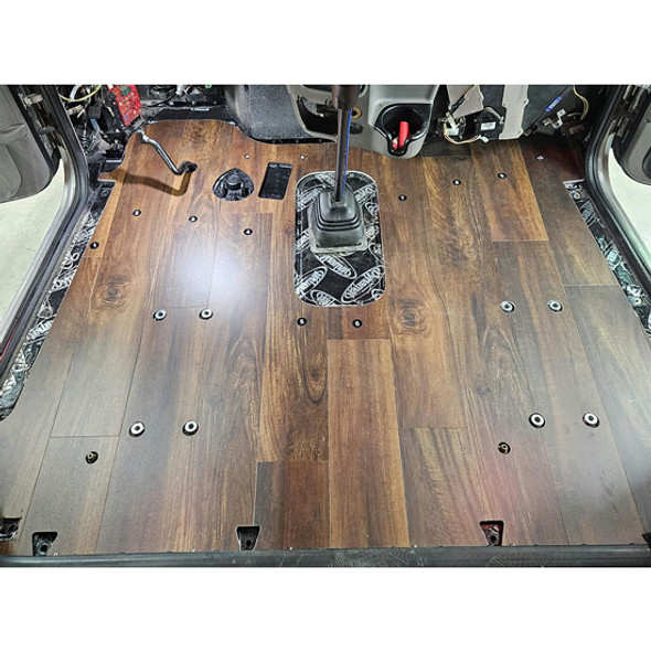 Light Oak Precut Vinyl Plank Wood Floor W/O Shifter Hole Fits Peterbilt