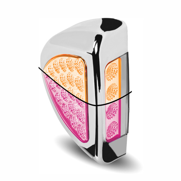 Peterbilt Amber Turn & Marker To Pink Auxiliary Headlight Turn Signal Light Peterbilt Amber Turn & Marker To Pink Auxiliary Headlight Turn Signal Light