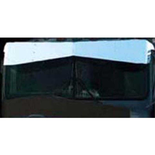 13 X 8 Inch Blank Stainless Steel Bowtie Visor For Kenworth Models W/ Curved Windshields