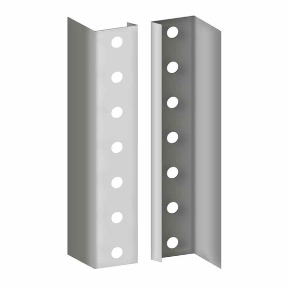 Stainless Steel Front Air Cleaner Light Bars W/ 14 Round 3/4 Inch Light Holes For Kenworth W900L Stainless Steel Front Air Cleaner Light Bars W/ 14 Round 3/4 Inch Light Holes For Kenworth W900L