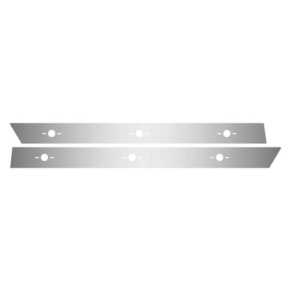 Stainless Steel Cab Panels W/ 6 Slotted Light Holes For Kenworth T800 Aerocab Stainless Steel Cab Panels W/ 6 Slotted Light Holes For Kenworth T800 Aerocab