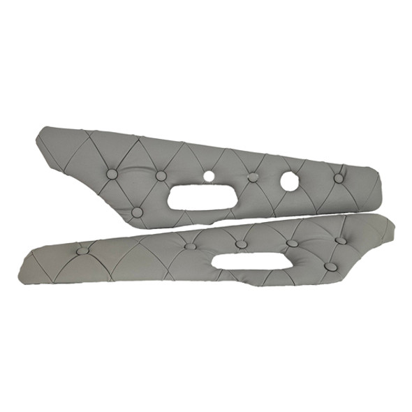 Quilted Diamond Vinyl W/ Buttons AeroCab Headliner Sides- Gray For Kenworth T660, T880 & W900