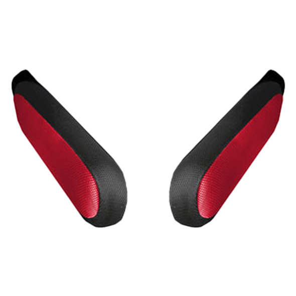 15 Inch Black With Red Accent Factory Armrest Covers For Kenworth T680, T880