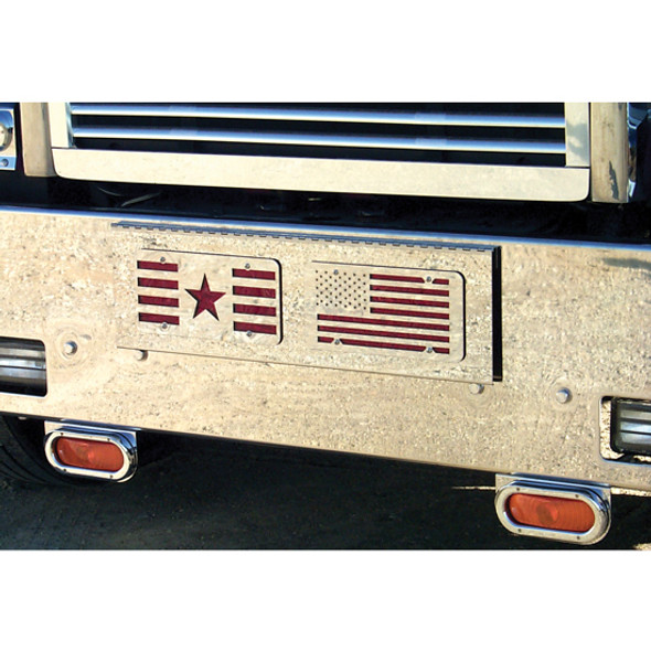 Freightliner Classic XL Stainless Steel 2-Plate Tow Pin Cover Freightliner Classic XL Stainless Steel 2-Plate Tow Pin Cover