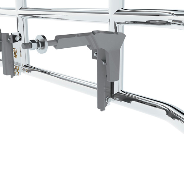 Freightliner Cascadia 116 & 126 Stainless Steel HighwayShield I25R Grille Guard & Bracket Kit
