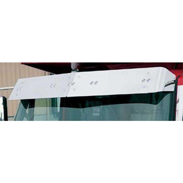 10.5 Inch Stainless Steel Drop Visor W/ 8 SuperNova Light Holes For International LoneStar, ProStar, LT