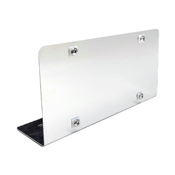 12 X 6 X 3.5 Inch Stainless Steel Flanged Mount License Plate Holder