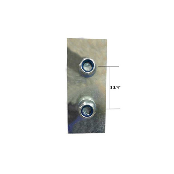 Stainless Steel Mud Flap Hanger W/ 6 Round 4 Inch Light Holes - 3.75 Inch Bolt Spacing