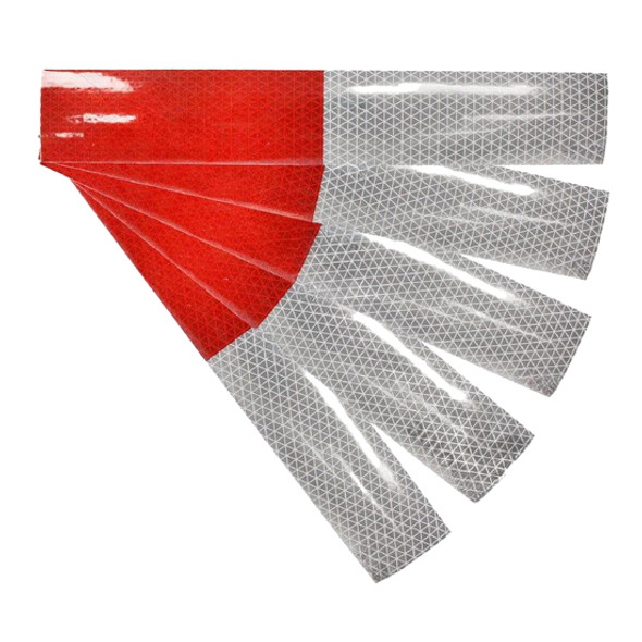 12 X 2 Inch Diamond Mesh Patter Conspicuity Tape- Red & White