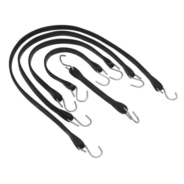 Pack Of 50 Black 21 Inch Rubber Tarp Straps