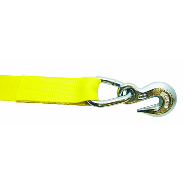 2 Inch X 27 Ft Winch Strap With #416 Grab Hook Assembly- 3335 Lb WLL