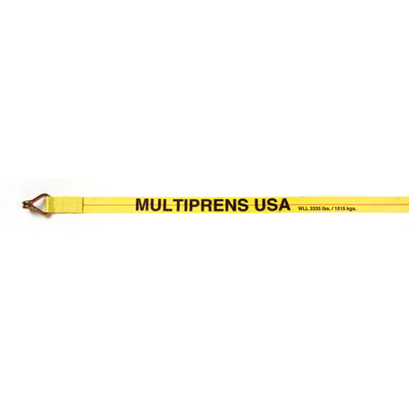 2 Inch X 30 Ft Winch Strap With #618 2 Inch J Hook- 3335 Lb WLL