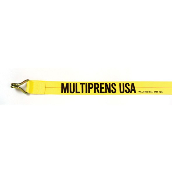 4 Inch X 27 Ft Winch Strap With #619 J Hook- 5400 Lb WLL