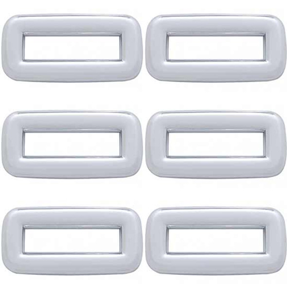 Chrome Switch Trim W/O Visor  For Peterbilt - 6 Pack