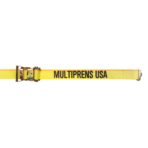 2 Inch X 12 Ft 4K Ratchet Strap W/ 2 Piece Butterfly Fittings- 416 Lb WLL, 1250 Lb Breaking StrengthL