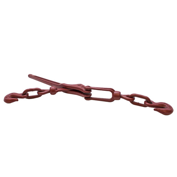 Red Grade 70 Steel 5/16- 3/8 Inch Lever Chain Binder- 5400 Lb WLL