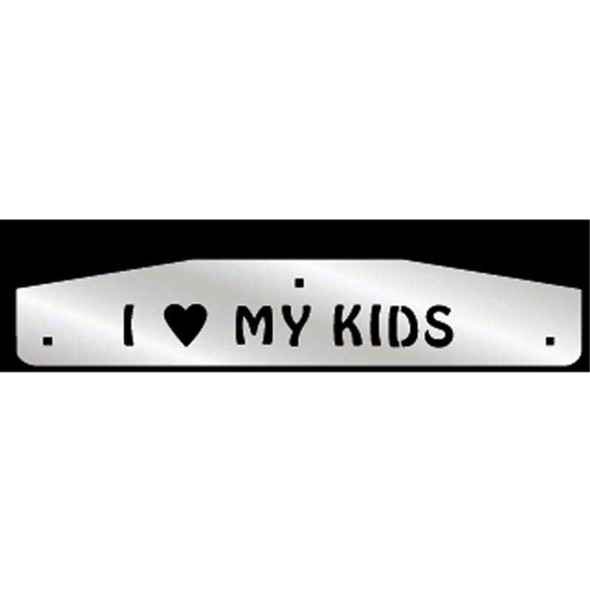 24 Inch Stainless Steel “I Love My Kids” Flap Weights
