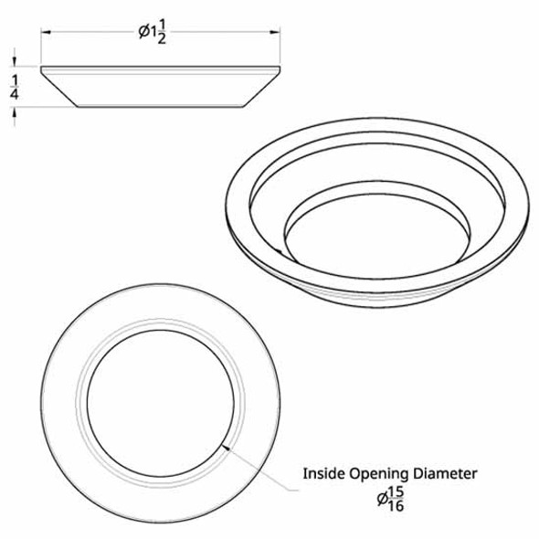 Chrome Parking Brake Bezel For Kenworth