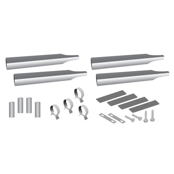 96 Inch Stainless Steel Super Long Single Fenders W/ Mounting Kit