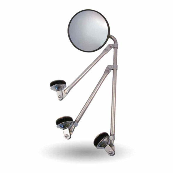 Stainless Fender Tripod Mirror Bracket W/ 8 Inch Convex Mirror Stainless Fender Tripod Mirror Bracket W/ 8 Inch Convex Mirror