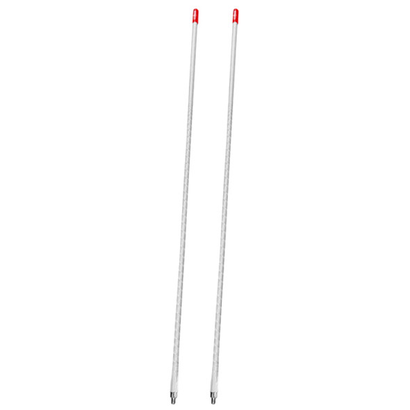 White 3 Foot Fiberglass Whip Antenna- Pair