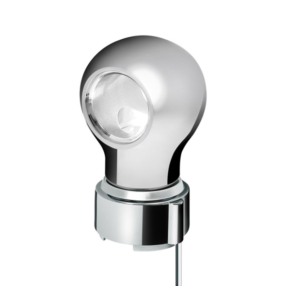 Thread- On Charlotte Style Gearshift Knob Adapter W/ White LED- Chrome For Eaton- Fuller 9/10 Speed