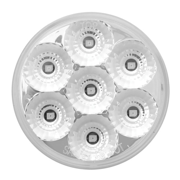 2 Inch Low Profile Spyder Marker Light- Amber LED/ Clear Lens - 7 LEDs