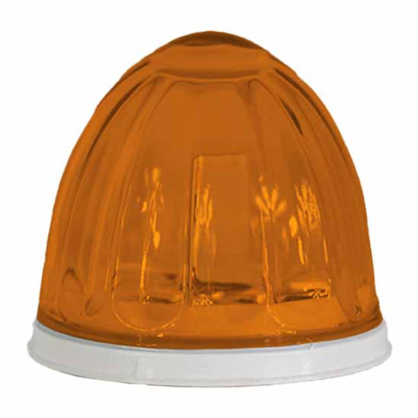 2 Inch Glass Watermelon Light W/ 3 Wire- Amber LED/ Dark Amber Lens By Legendary