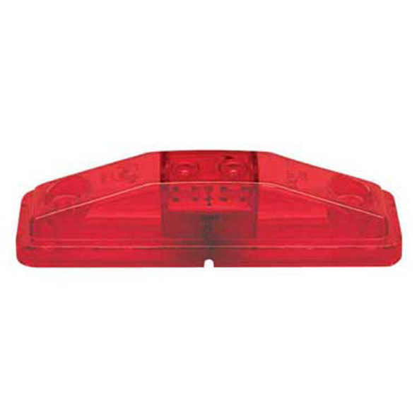 4 X 1.05 Inch Rectangle Marker/ Clearance LED Light- Red LED/ Red Lens