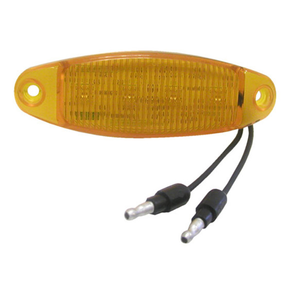 Piranha Oval Clearance & Side Marker Light- Amber LED/ Amber Lens