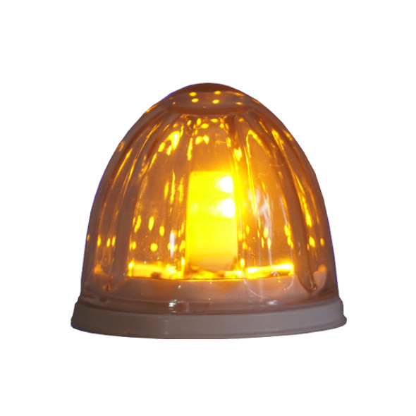 2 Inch Glass Watermelon 4 Wire Dual Tone LED Lights- Amber- Purple LED/ Clear Lens By Legendary