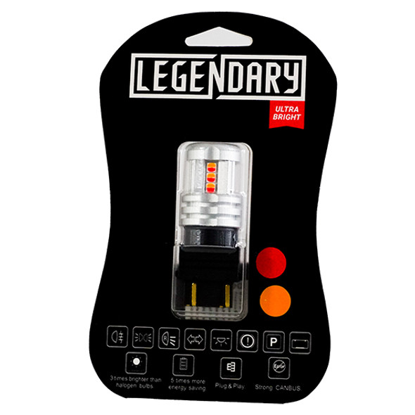 15 Diode Red- Amber 3157 LED Bulb By Legendary