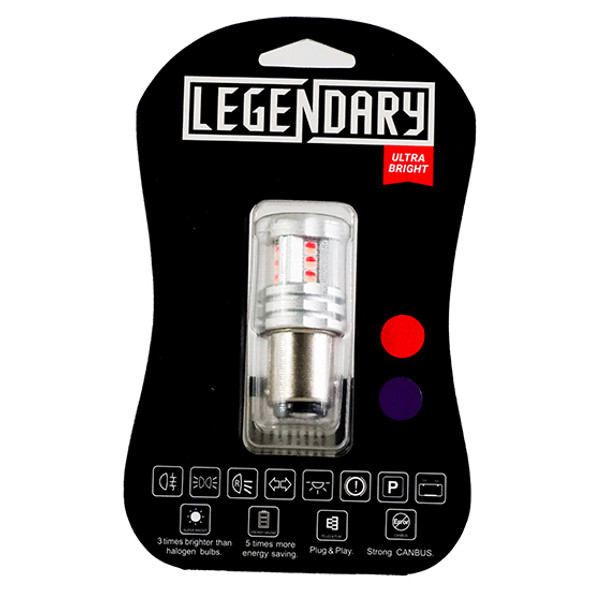 15 Diode Red- Purple 1157 LED Bulb By Legendary 15 Diode Red- Purple 1157 LED Bulb By Legendary