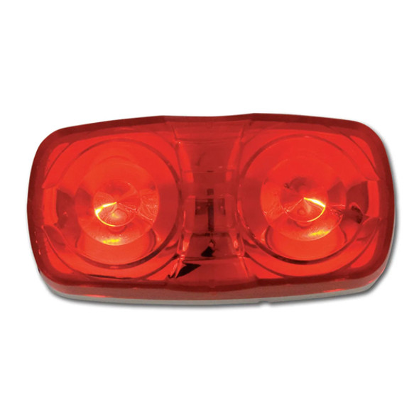 2 X 4 Inch Tiger Eye Dual Marker Light W/ Red Lens